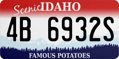 ID license plate 4B6932S