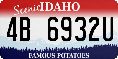 ID license plate 4B6932U