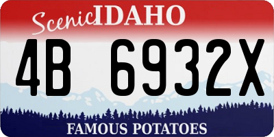 ID license plate 4B6932X