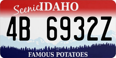 ID license plate 4B6932Z
