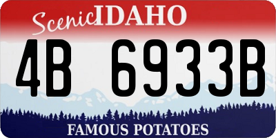 ID license plate 4B6933B