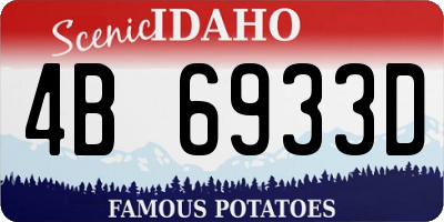 ID license plate 4B6933D