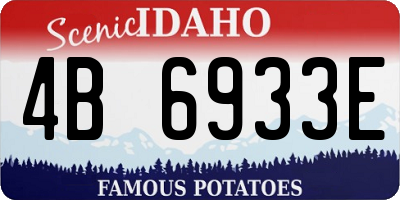 ID license plate 4B6933E