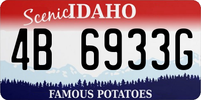 ID license plate 4B6933G