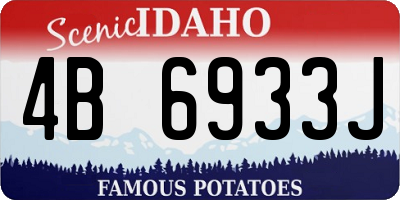 ID license plate 4B6933J