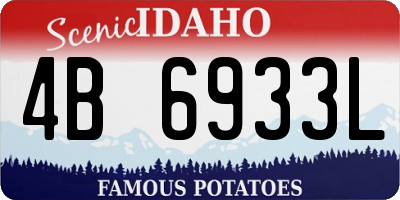 ID license plate 4B6933L