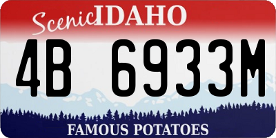 ID license plate 4B6933M