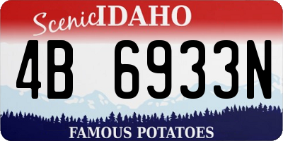 ID license plate 4B6933N