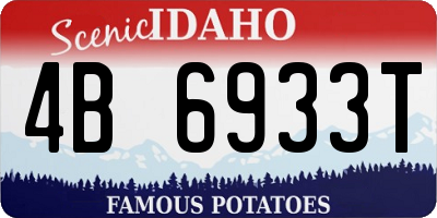 ID license plate 4B6933T