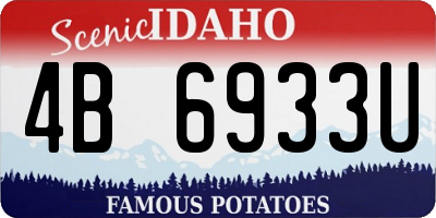 ID license plate 4B6933U