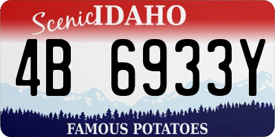 ID license plate 4B6933Y
