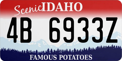 ID license plate 4B6933Z
