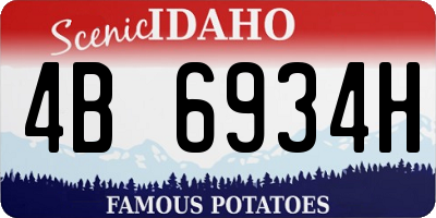 ID license plate 4B6934H