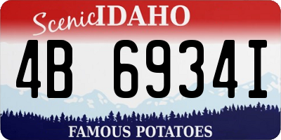 ID license plate 4B6934I