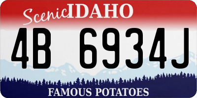 ID license plate 4B6934J