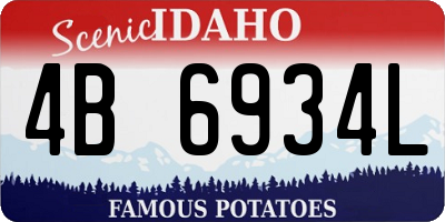 ID license plate 4B6934L