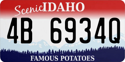 ID license plate 4B6934Q