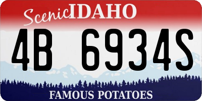 ID license plate 4B6934S