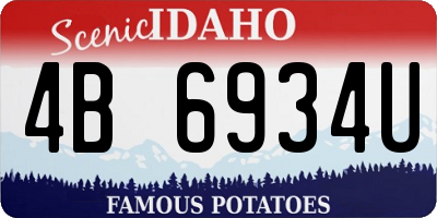 ID license plate 4B6934U