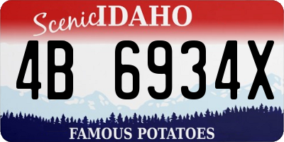 ID license plate 4B6934X