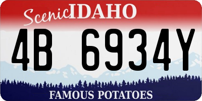 ID license plate 4B6934Y