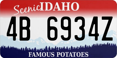 ID license plate 4B6934Z