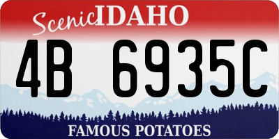 ID license plate 4B6935C