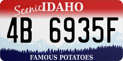 ID license plate 4B6935F