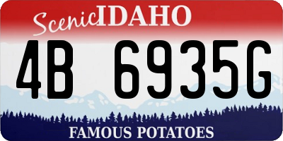 ID license plate 4B6935G