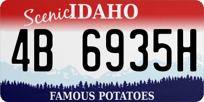 ID license plate 4B6935H