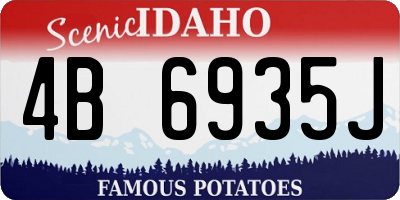 ID license plate 4B6935J
