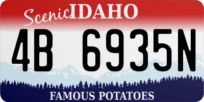 ID license plate 4B6935N