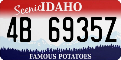ID license plate 4B6935Z