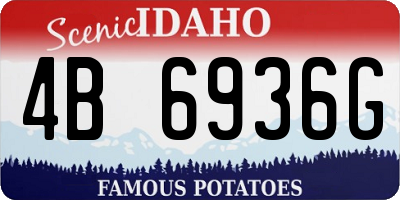 ID license plate 4B6936G
