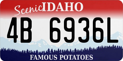 ID license plate 4B6936L