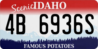 ID license plate 4B6936S