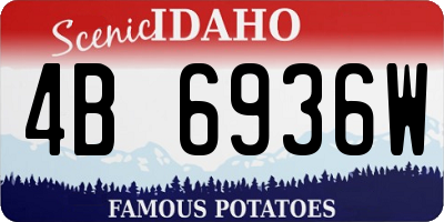 ID license plate 4B6936W