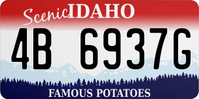ID license plate 4B6937G