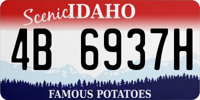 ID license plate 4B6937H