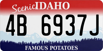ID license plate 4B6937J