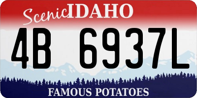 ID license plate 4B6937L
