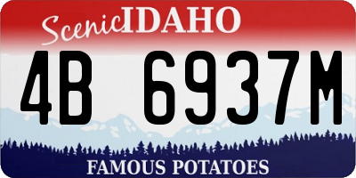 ID license plate 4B6937M