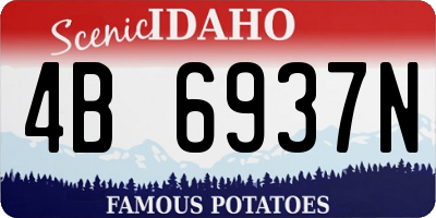 ID license plate 4B6937N
