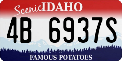 ID license plate 4B6937S