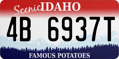 ID license plate 4B6937T