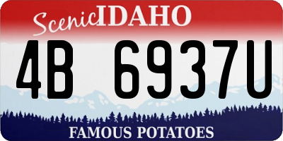 ID license plate 4B6937U