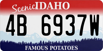 ID license plate 4B6937W