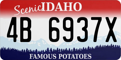 ID license plate 4B6937X