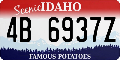 ID license plate 4B6937Z