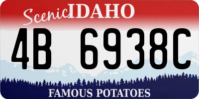 ID license plate 4B6938C